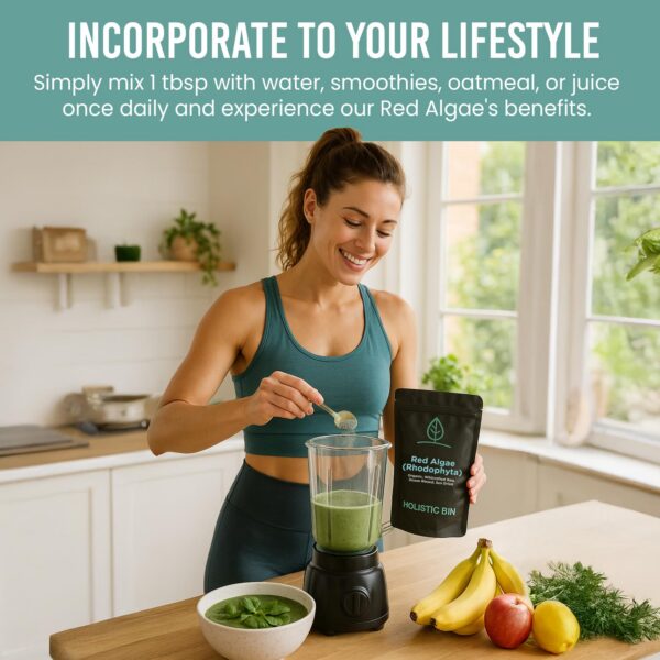 Tabla nutricional y composición de algas rojas