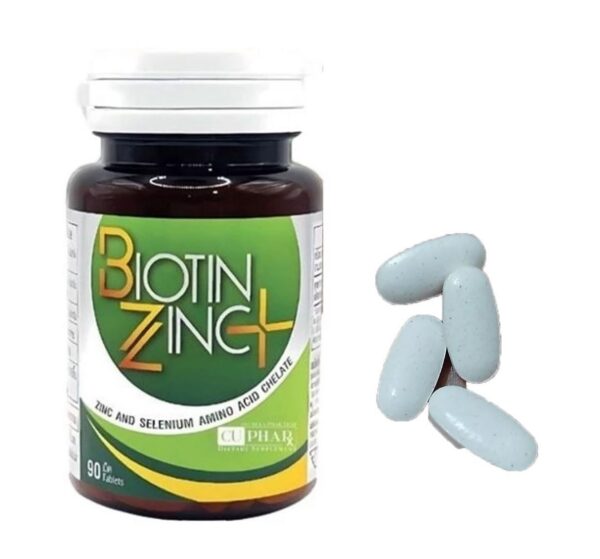 Información nutricional Biotina Zinc Plus