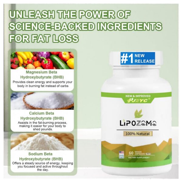 Información nutricional capsulas Lipo-zeme BHB