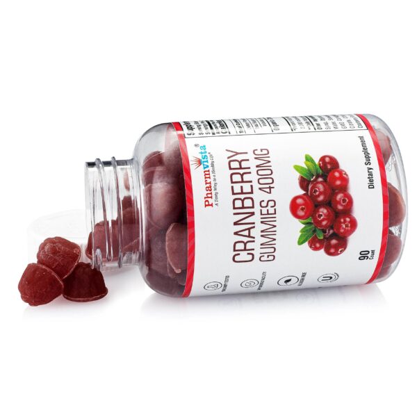 Información nutricional gomitas de arándano Pharmvista 90 unidades