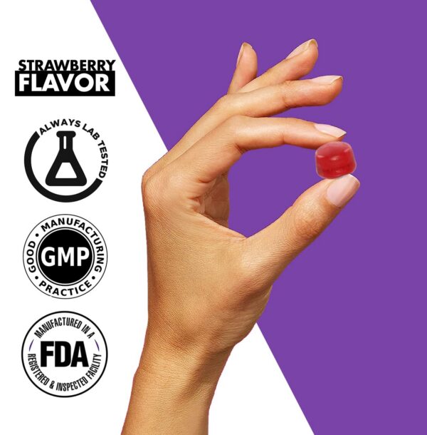 Información nutricional gomitas melatonina veganas