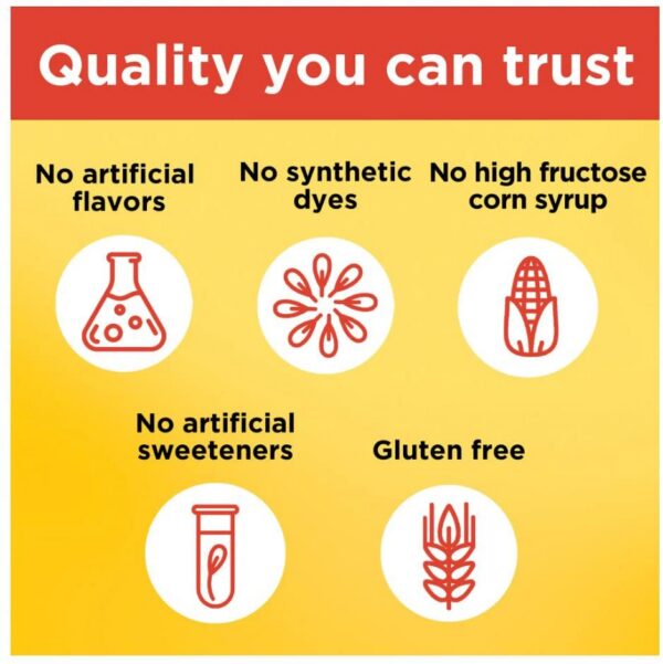 Información nutricional gomitas vitamina c