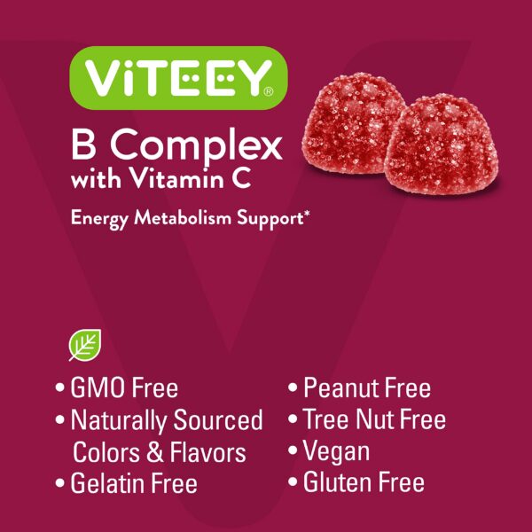Información nutricional gomitas Viteey vitaminas B y vitamina C