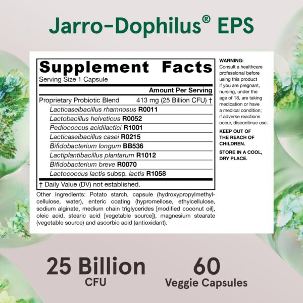 Información nutricional Jarrow Formulas Jarro-Dophilus