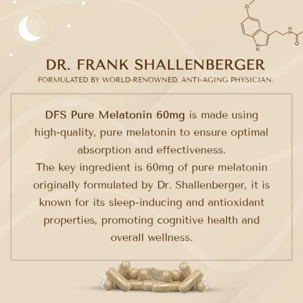 Información nutricional Melatonina CAREFAST Pura 60 mg