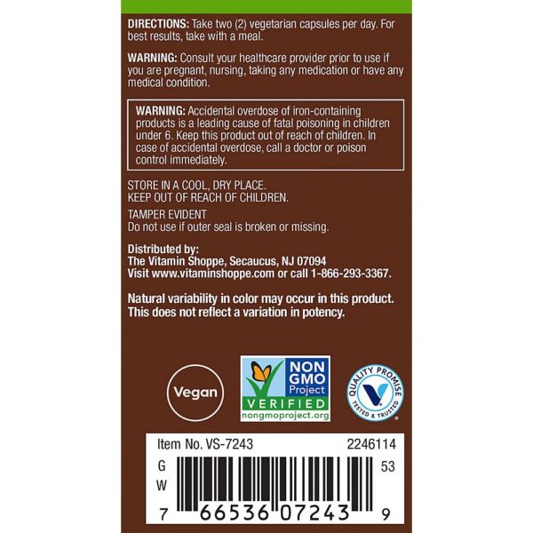 Información nutricional multivitamínico Whole Food mujeres