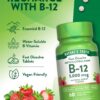 Información nutricional en botella Nature's Truth vitamina B12