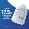Información nutricional Nu-Youth + colágeno polvo suplemento
