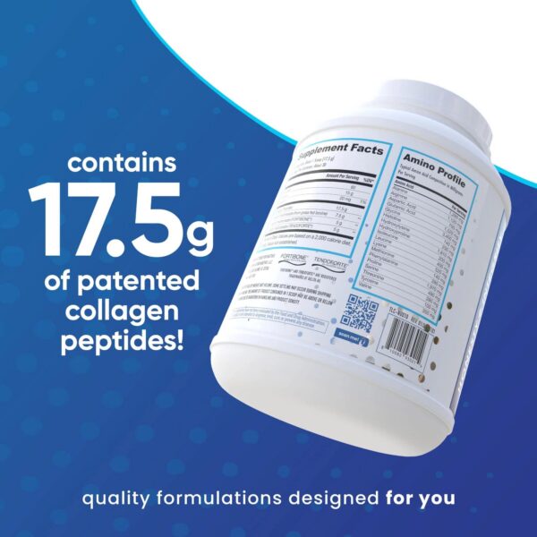 Información nutricional Nu-Youth + colágeno polvo suplemento