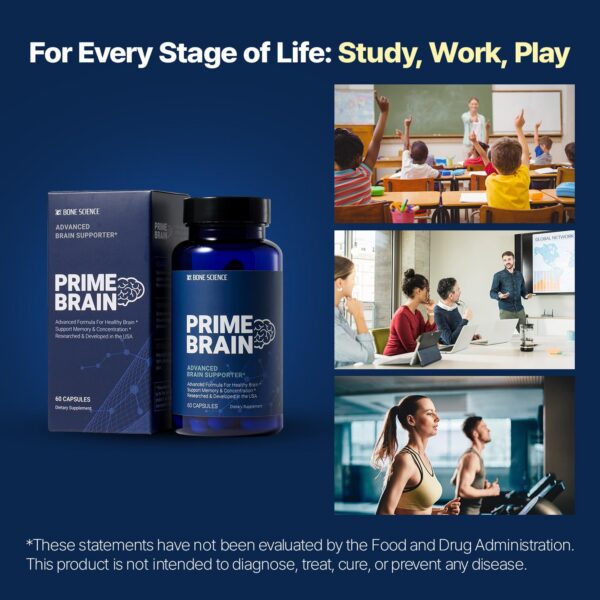 Información nutricional Prime Brain suplemento para cerebro