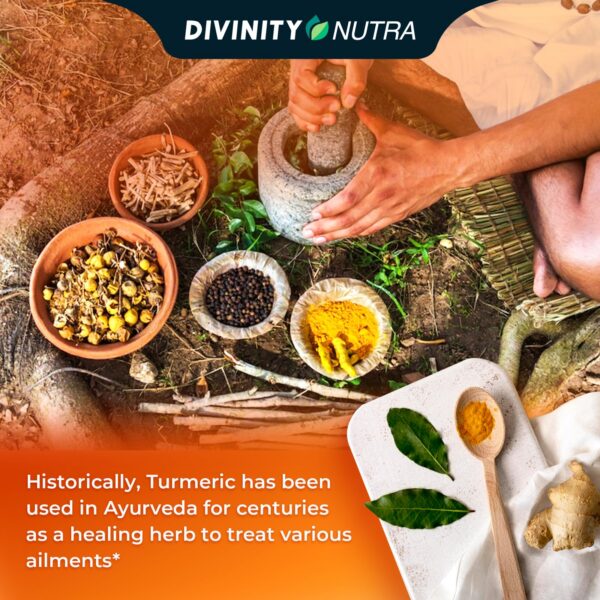 Información nutricional suplementaria Divinity Nutra Cúrcuma