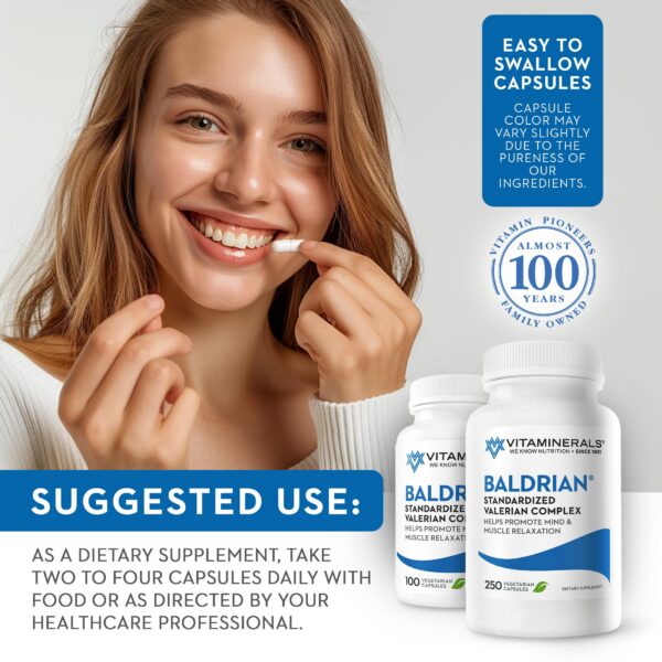 Información nutricional suplemento relajante de valeriana