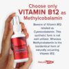 Información nutricional spray Vitamina B12 Metilcobalamina Results RNA