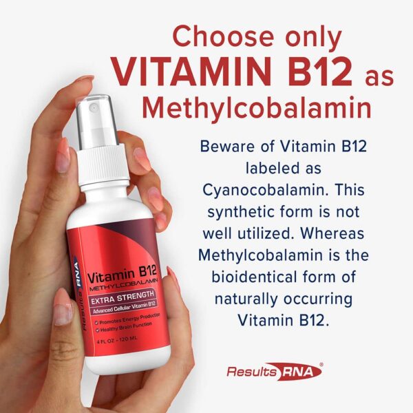 Información nutricional spray Vitamina B12 Metilcobalamina Results RNA