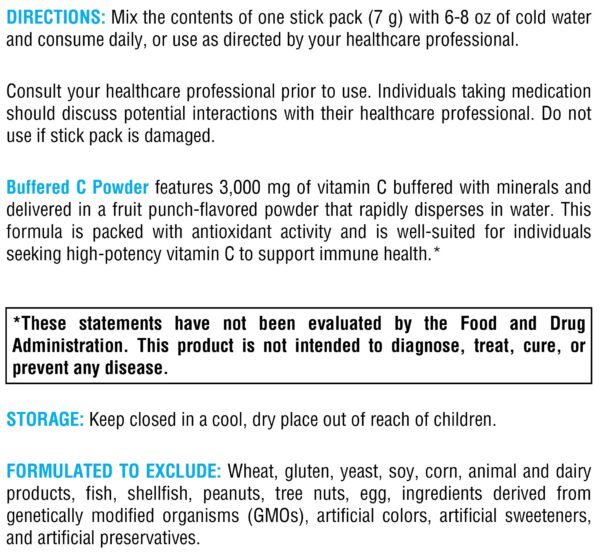 Información producto XYMOGEN vitamina c 3000 mg polvo bufferizado