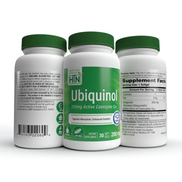 Información suplemento Ubiquinol Health Thru Nutrition