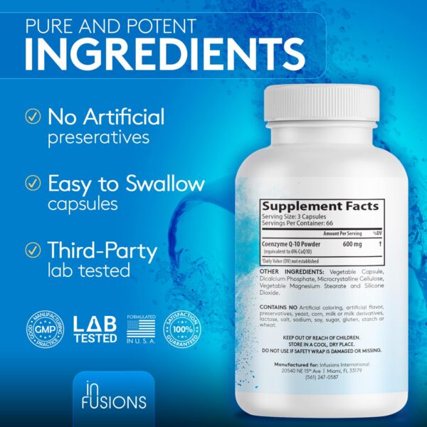 Version 1.0.0 Sello GMP FDA en empaque Infusions CoQ10