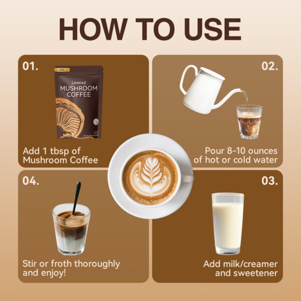 Ingredientes adaptogénicos para mejorar energía y foco en café Leaead