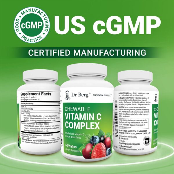 Ingredientes bayas orgánicas en suplemento Dr. Berg vitamina C