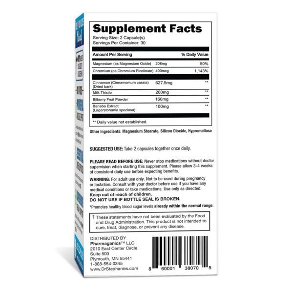 Ingredientes del suplemento Blood Sugar 24 Horas