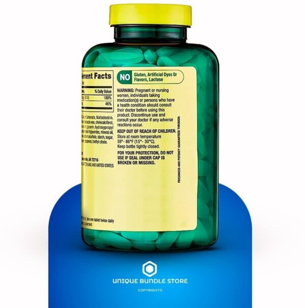 Detalle de ingredientes y porciones de calcio