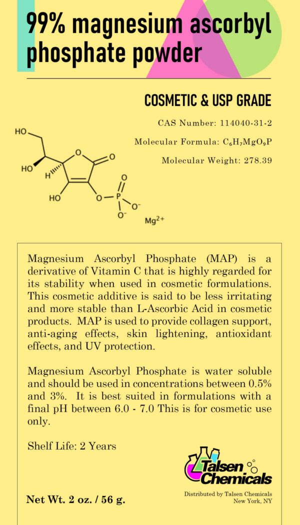 Polvo vitamina C estable Talsen Chemicals antioxidante para piel