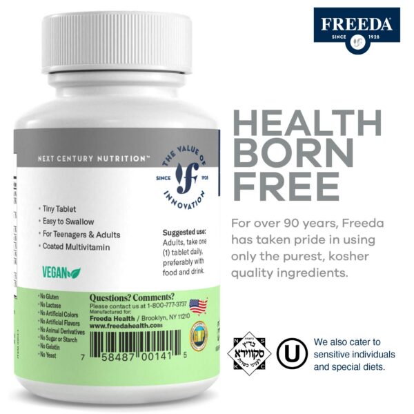 Ingredientes Freedavite vitaminas y minerales esenciales