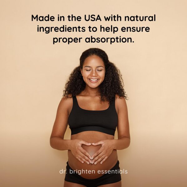 Ingredientes naturales Dr. Brighten Prenatal Plus para embarazo