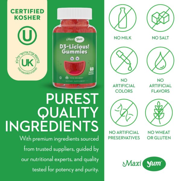 Ingredientes naturales gomitas vitamina d