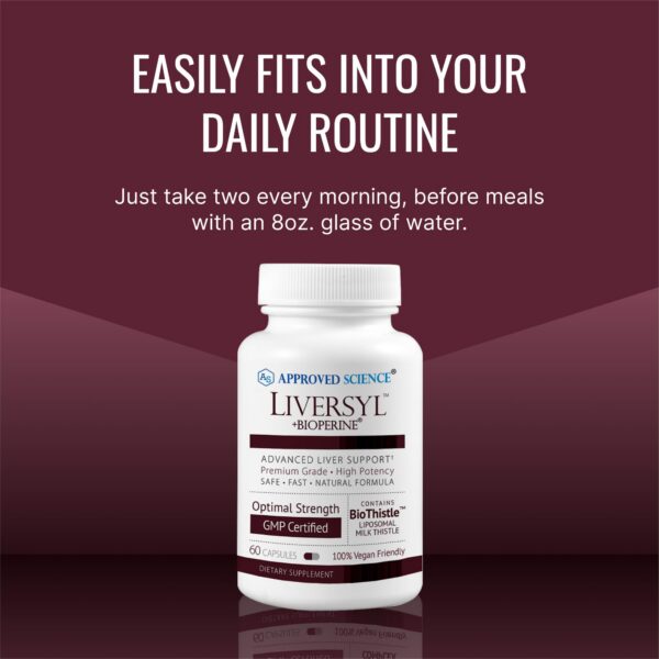 Vista lateral etiqueta Liversyl con datos nutricionales y recomendaciones