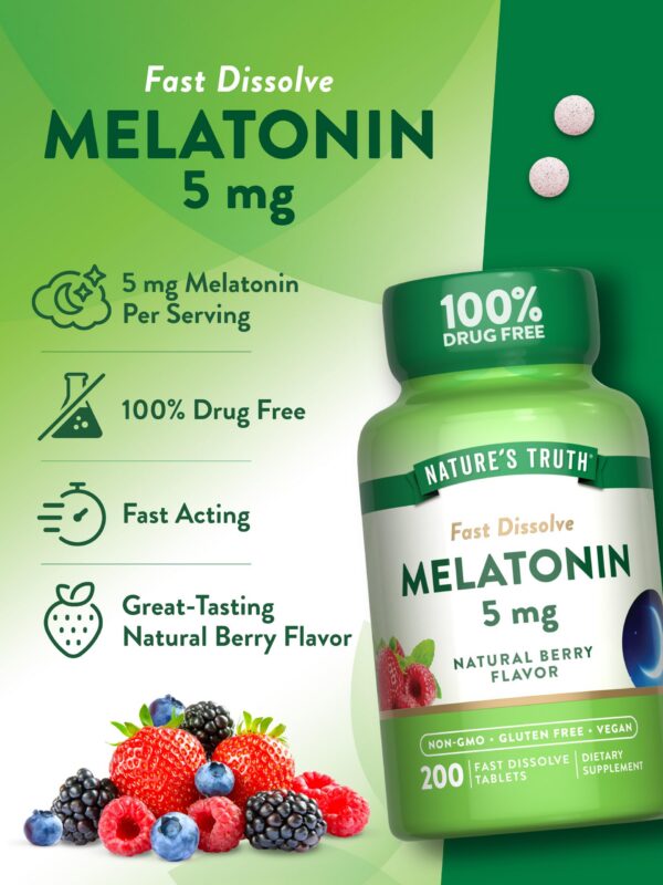 Ingredientes naturales melatonina 5mg Nature's Truth
