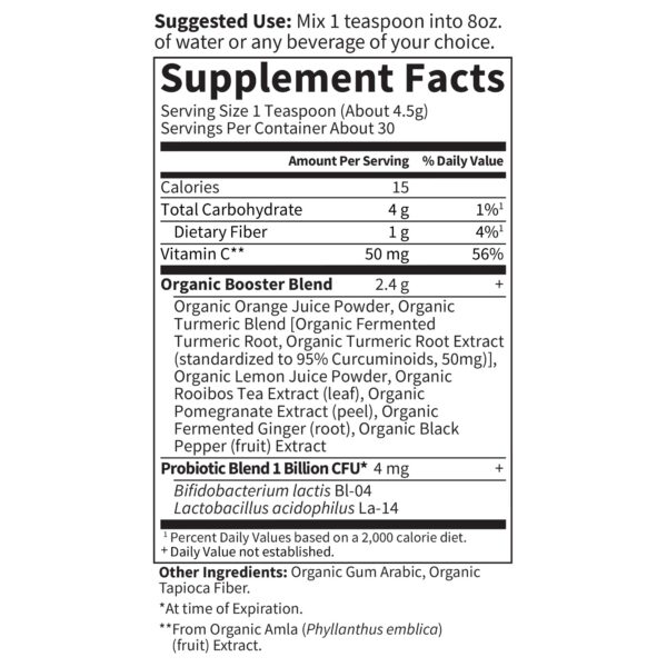 Version 1.0.0 Ingrediente natural y probióticos para digestión y antioxidantes