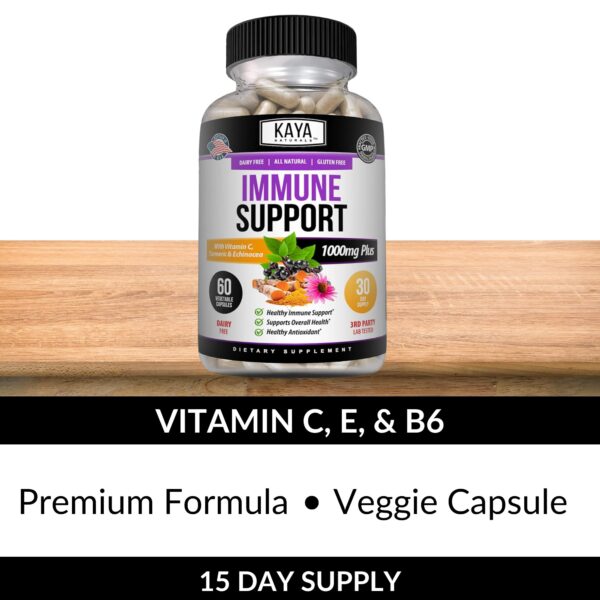 Ingredientes naturales saúco zinc vitamina C y equinácea