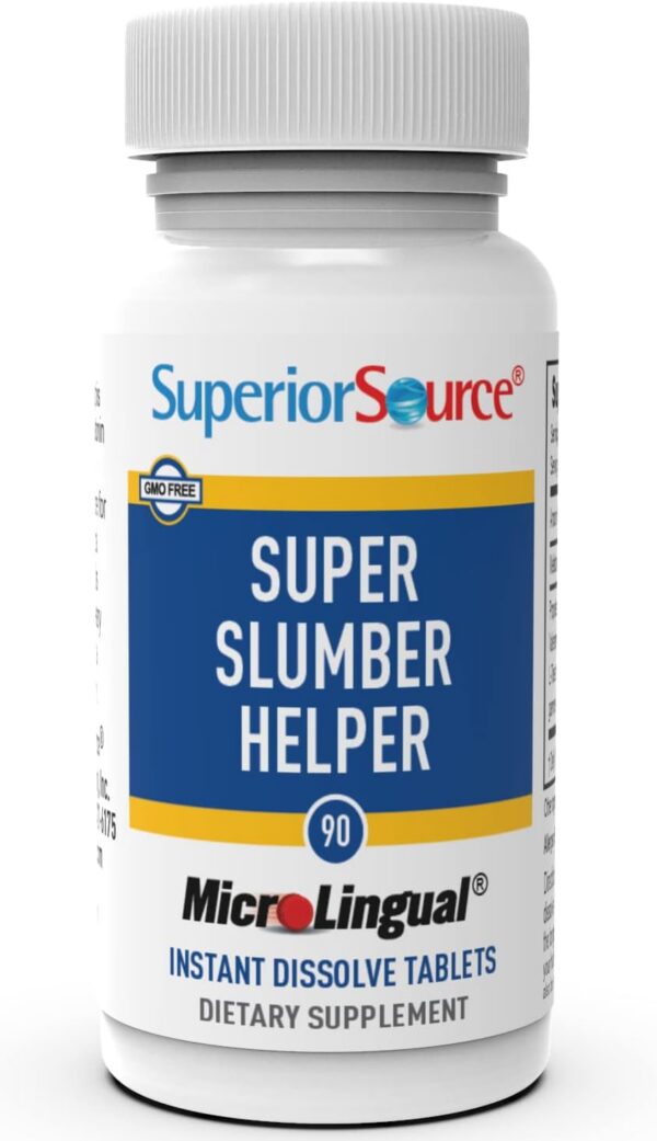 Ingredientes naturales en Super Slumber Helper melatonina 5mg