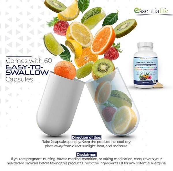 Ingredientes naturales del suplemento Essentialife para inmunidad