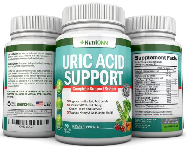 Ingredientes naturales suplemento Uric Acid Flush NutriONN