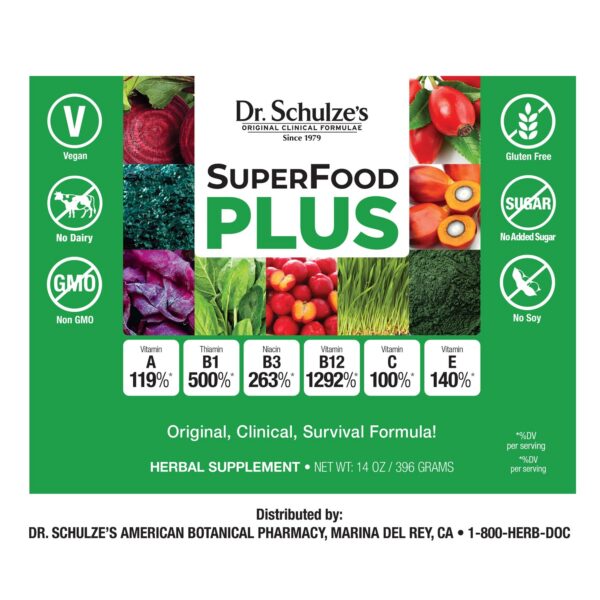 Ingredientes orgánicos y silvestres de SuperFood Plus