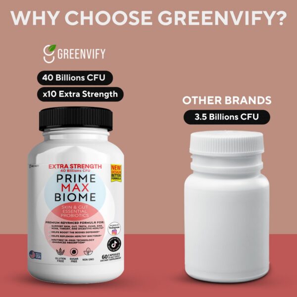 Ingredientes probióticos GREENVIFY Prime Max Biome