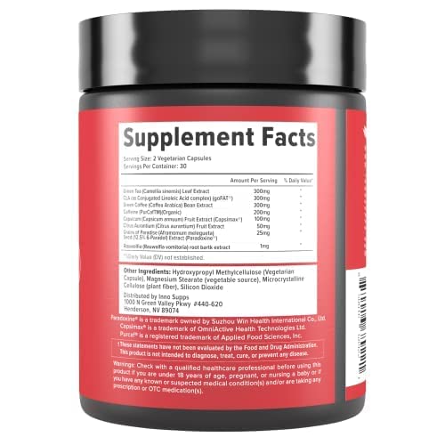 Etiqueta Inno Shred ingredientes