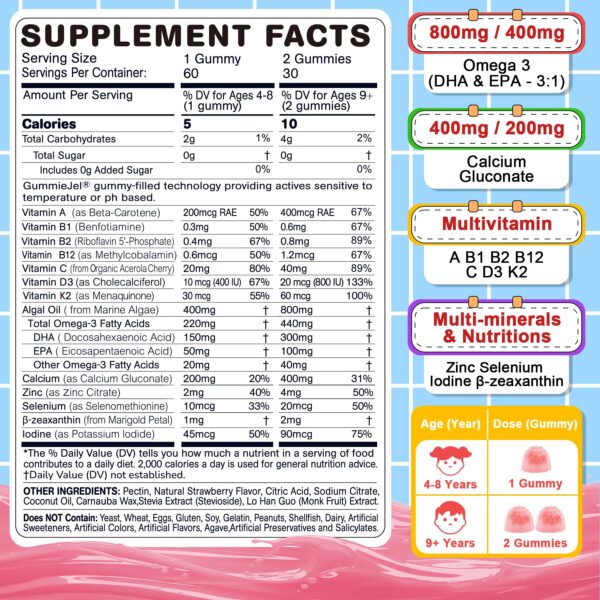 Gomitas en caja con color