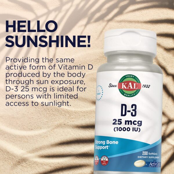 Instrucciones y beneficios vitamina d3 kal softgels 1000 ui