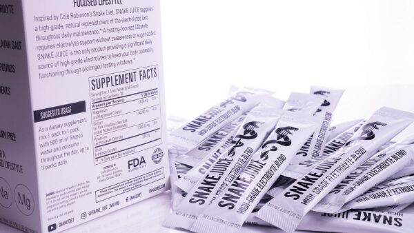 Imagen de instrucciones mezcla polvo SNAKE Juice electrolitos keto