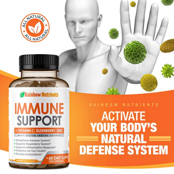 Instrucciones suplemento inmunológico Rainbow Nutrients