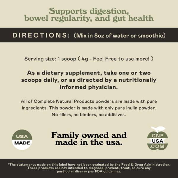 Inulina en polvo para mejorar digestión