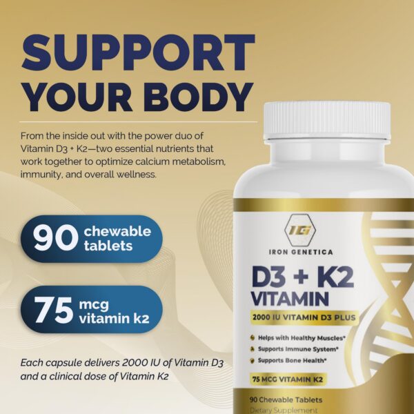 Detalle de dosificación D3 K2 2000 UI