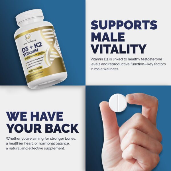 Envase de Iron Genetica D3 K2 90 unidades