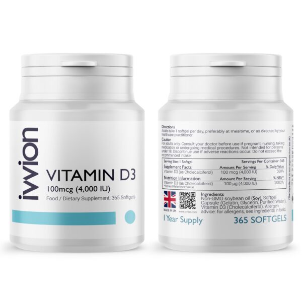 Frasco con cápsulas y etiqueta