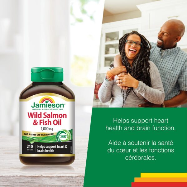 Frasco de Jamieson Omega-3 con etiqueta