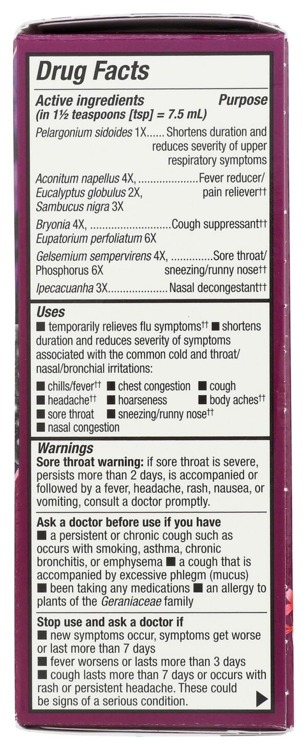 Jarabe homeopático umcka saúco negro para gripe y resfriado