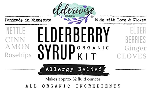 Jarabe orgánico de saúco Elderwise con escaramujos y ortiga